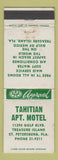 Matchbook Cover - Tahitian Apartment Motel St Petersburg FL WEAR