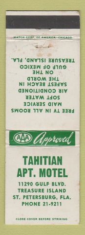 Matchbook Cover - Tahitian Apartment Motel St Petersburg FL WEAR