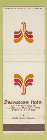 Matchbook Cover - Shiawassee Hotel Southfield MI WEAR