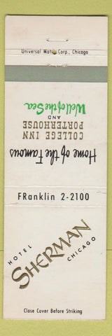 Matchbook Cover - Hotel Sherman Chicago IL Well of the Sea