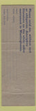 Matchbook Cover - Federation of Westinghouse Unions Pittsburgh PA