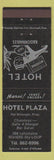 Matchbook Cover - Hotel Plaza Riviere Du Loup QC