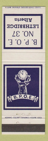 Matchbook Cover - Elks Club Lethbridge AB
