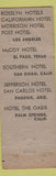 Matchbook Cover - Alberts Hotels Los Angeles San Diego MAROON #2