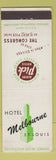 Matchbook Cover - Hotel Melbourne St Louis MO