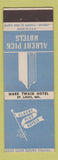 Matchbook Cover - Albert Pick Hotels Mark Twain ST Louis MO