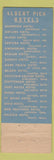 Matchbook Cover - Albert Pick Hotels Mark Twain ST Louis MO