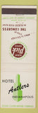 Matchbook Cover - Albert Pick Hotels Hotel Antlers Indianapolis IN