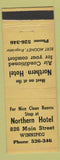 Matchbook Cover - Northern Hotel Winnipeg MB