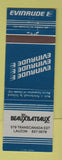 Matchbook Cover - Evinrude Boat Motors Les Beauxbateaux Lauzon