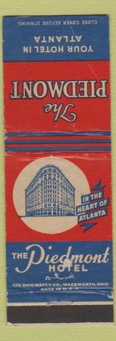 Matchbook Cover - Piedmont Hotel Atlanta GA WEAR