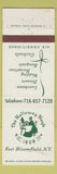 Matchbook Cover - Holloway House East Bloomfield NY WEAR
