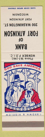 Matchbook Cover - Bank of Fort Atkinson WI