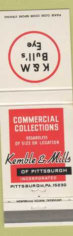 Matchbook Cover - Kemble & Mills of Pittsburgh PA