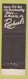 Matchbook Cover - Raphael's Mobile AL