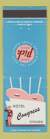 Matchbook Cover - Albert Pick Hotels Hotel Congress Chicago IL
