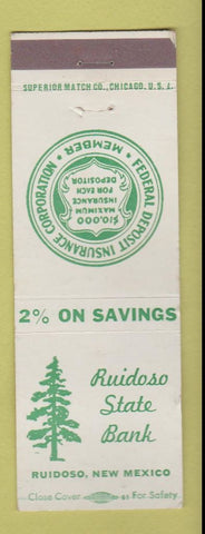 Matchbook Cover - Ruidoso State Bank Ruidoso NM WEAR