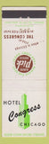 Matchbook Cover - Albert Pick Hotels Hotel Congress Chicago IL