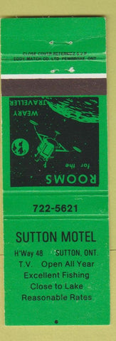 Matchbook Cover - Sutton Motel Sutton ON green