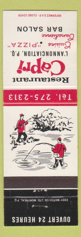 Matchbook Cover - Restaurant Capri Pizza L Annonciation QC