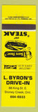 Matchbook Cover - L Byron's Drive In Stoney Creek ON