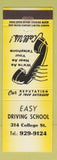 Matchbook Cover - Easy Driving School Canada yellow