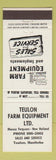 Matchbook Cover - Teulon Massey Ferguson New Holland Tractors Teulon MB