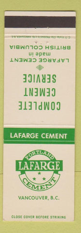 Matchbook Cover - Portland Cement Lafarge Vancouver BC