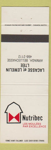 Matchbook Cover - Nutribec Armagh Bellechasse farming agriculture