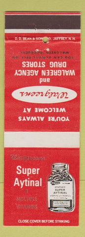 Matchbook Cover - Walgreens Drug Stores Super Aytinal Vitamins