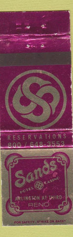 Matchbook Cover - Sands Hotel CASion Reno NV WEAR