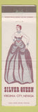 Matchbook Cover - Silver Queen Virginia City NV girlie full length casino