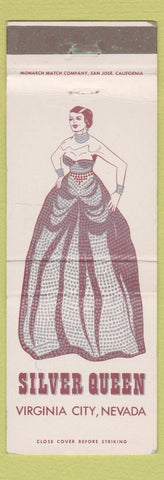 Matchbook Cover - Silver Queen Virginia City NV girlie full length casino
