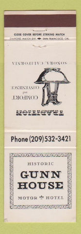 Matchbook Cover - Gunn House Motor Hotel Sonora CA