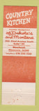 Matchbook Cover - Country Kitchen Restaurants Hamburgers Moorhead MN