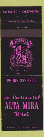 Matchbook Cover - Alta Mira Hotel Sausalito CA