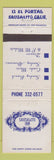 Matchbook Cover - Sausalito Inn CA