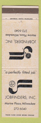 Matchbook Cover - Job Finders Milwaukee WI job placement temp employment