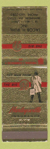 Matchbook Cover - Harleysville Insurance Jacob Ruhl Manheim PA