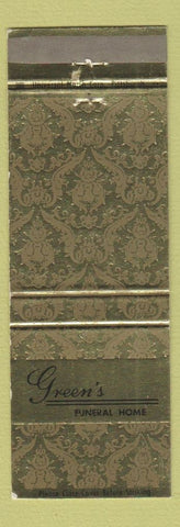 Matchbook Cover - Green's Funeral Home Homestead Park Munhall PA