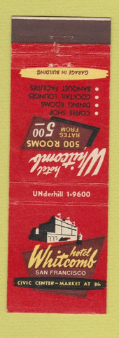 Matchbook Cover - Hotel Whitcomb San Francisco CA