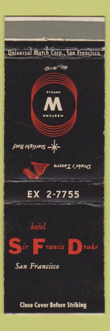 Matchbook Cover - Hotel Sir Francis Drake San Francisco CA