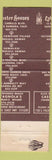Matchbook Cover - Castagnola's Lobster House Santa Barbara CA MISCUT