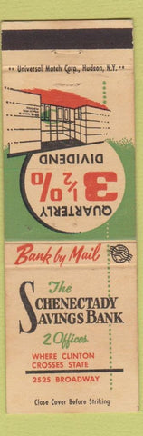 Matchbook Cover - Schenectady Savings Bank NY