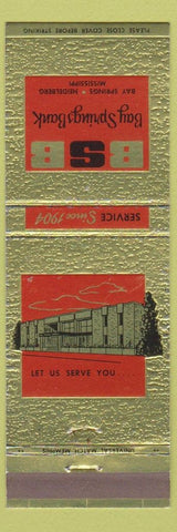 Matchbook Cover - Bay Springs Bank Heidelberg MS