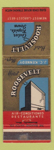 Matchbook Cover - Hotel Roosevelt Cedar Rapids IA