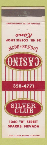 Matchbook Cover - Silver Club Sparks NV Casino