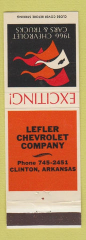 Matchbook Cover - 1966 Chevrolet Lefler Clinton AR