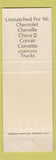 Matchbook Cover - 1966 Chevrolet Lefler Clinton AR