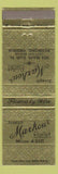 Matchbook Cover - Joseph Markow Florist Richmond VA WEAR